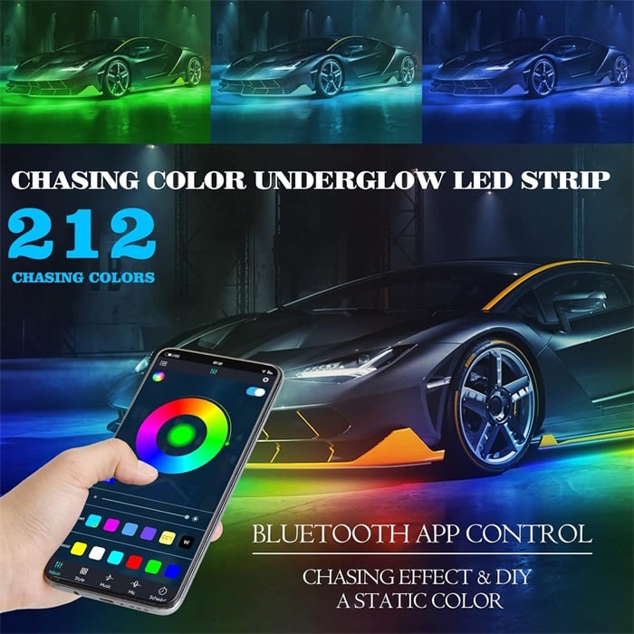 🔥 2025 Car Chassis Flexible RGB Waterproof LED Strip Lights (4PCS)