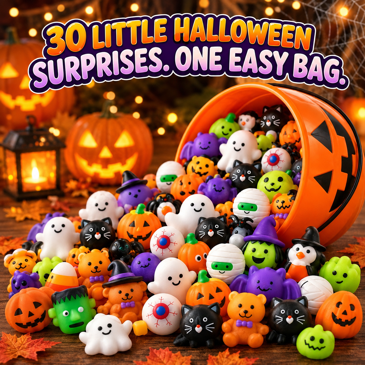 🔥Last Day 70% OFF - 🎃 30PCS Halloween Mochi Squishy Toys