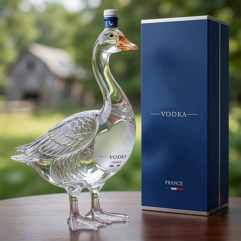 🍸 A Bottle Like No Other 70% OFF 🪿 Vodka 3D Sculpted Goose Bottle 🎁
