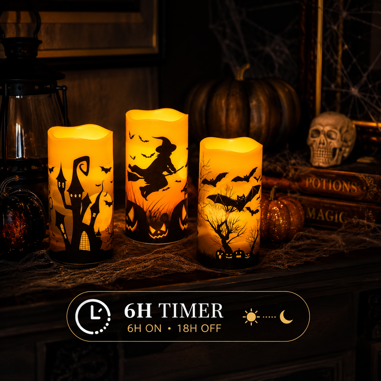 🔥 Massive 60% OFF-🕯️ Halloween Flameless Flickering Candle Set