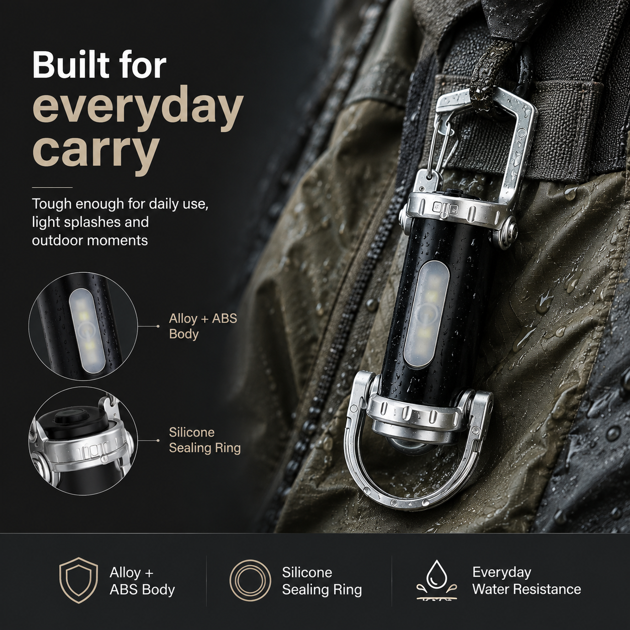 💥75% OFF 💡1200LM Super Bright Mini Keychain Flashlight Waterproof