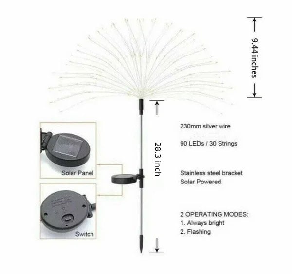 75% OFF🔥Outdoor Solar Fireworks Light✨