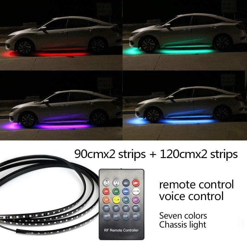 🔥 2025 Car Chassis Flexible RGB Waterproof LED Strip Lights (4PCS)