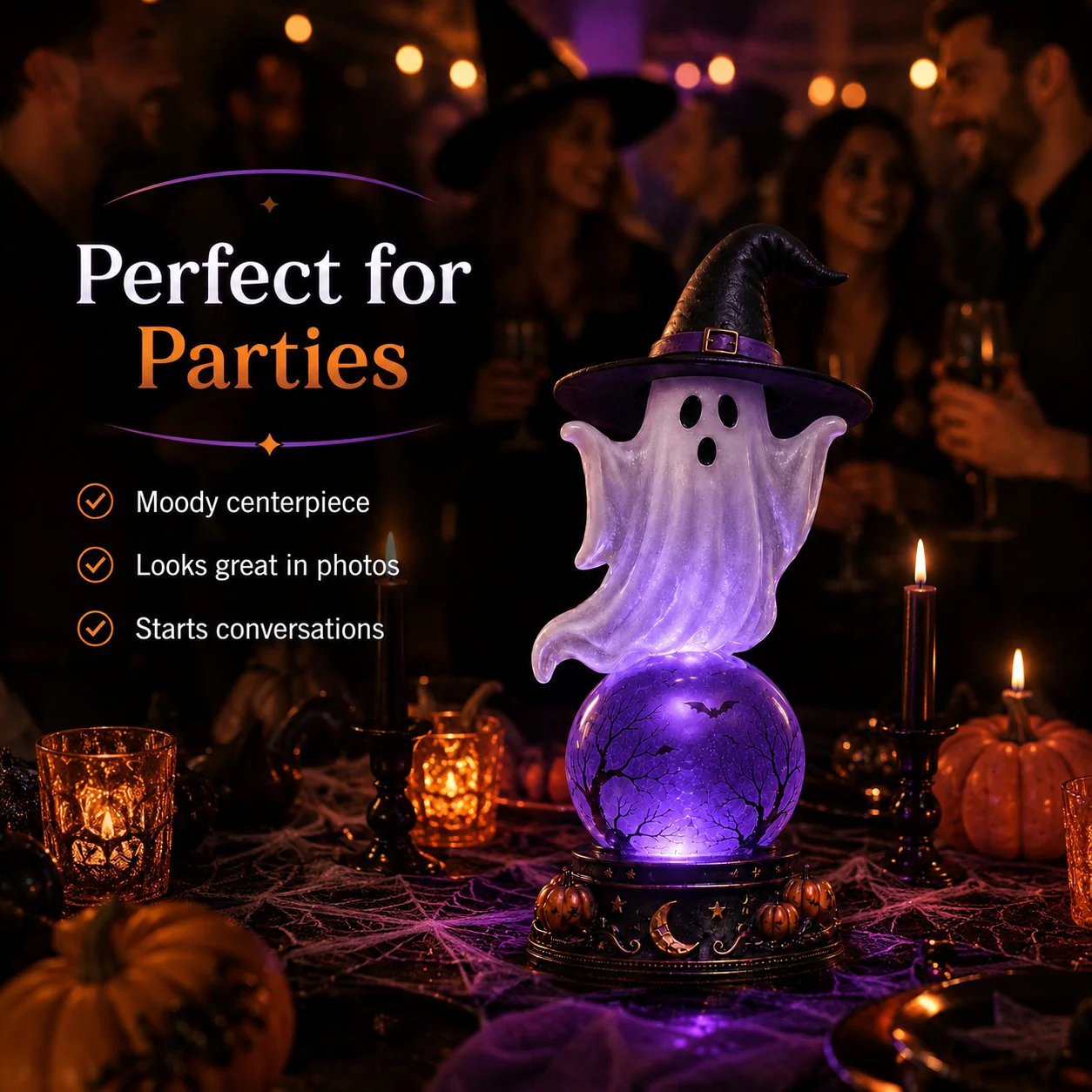 🔥 Last Day 55% OFF🎃Halloween Raven Crystal Ball Lighted Decor👻