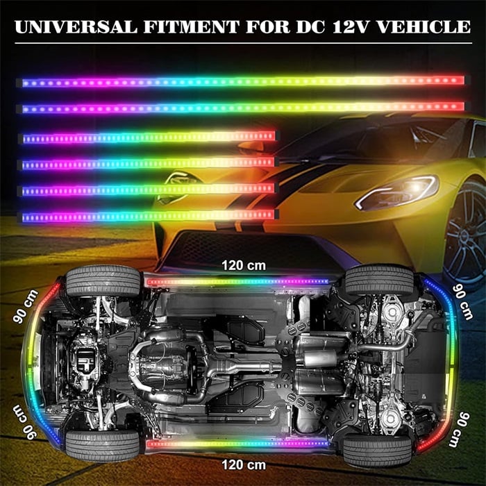🔥 2025 Car Chassis Flexible RGB Waterproof LED Strip Lights (4PCS)