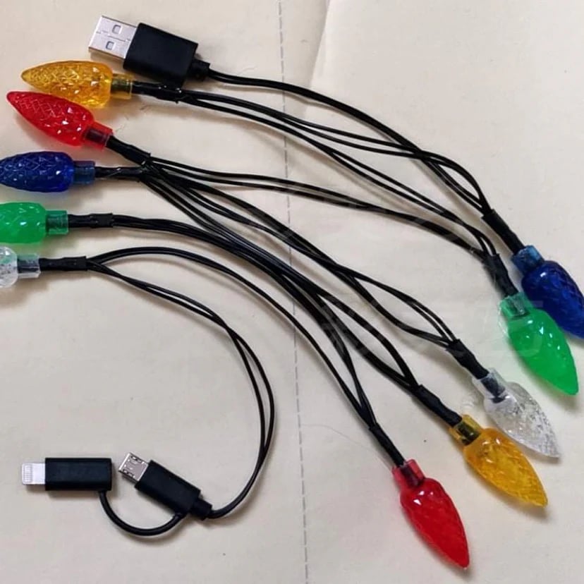 🌲Christmas Hot Sale 70%OFF-🔥USB Christmas Light Phone Charger Cable