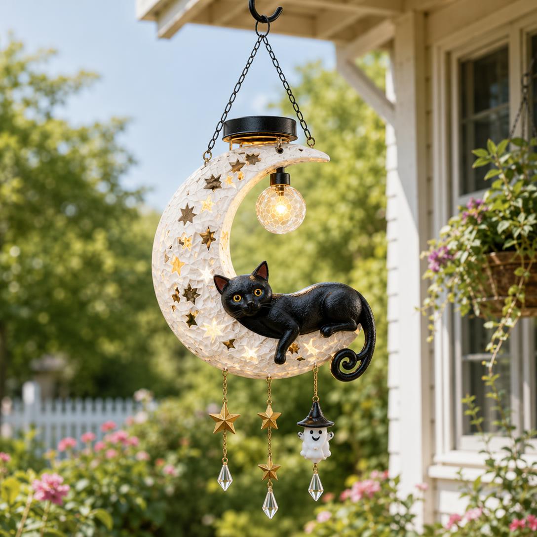 🎃 Halloween Early Bird Sale | 50% OFF Black Cat Moon Solar Lantern