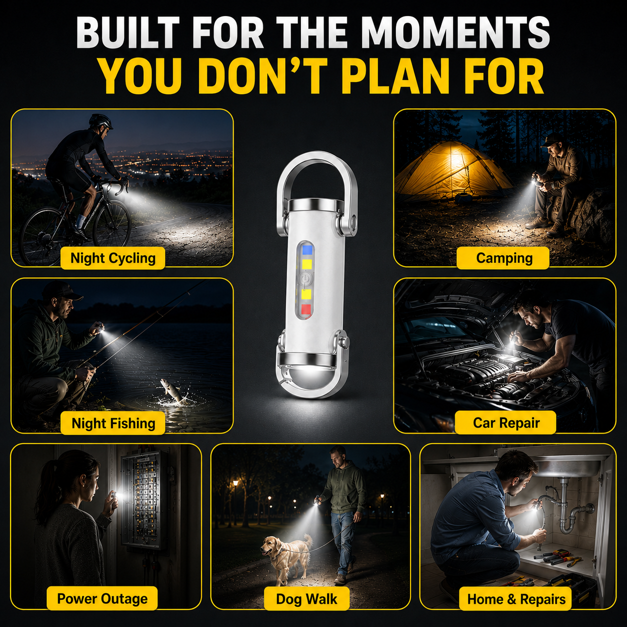 💥75% OFF 💡1200LM Super Bright Mini Keychain Flashlight Waterproof