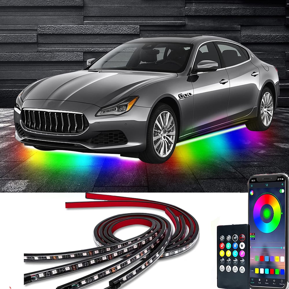 🔥 2025 Car Chassis Flexible RGB Waterproof LED Strip Lights (4PCS)