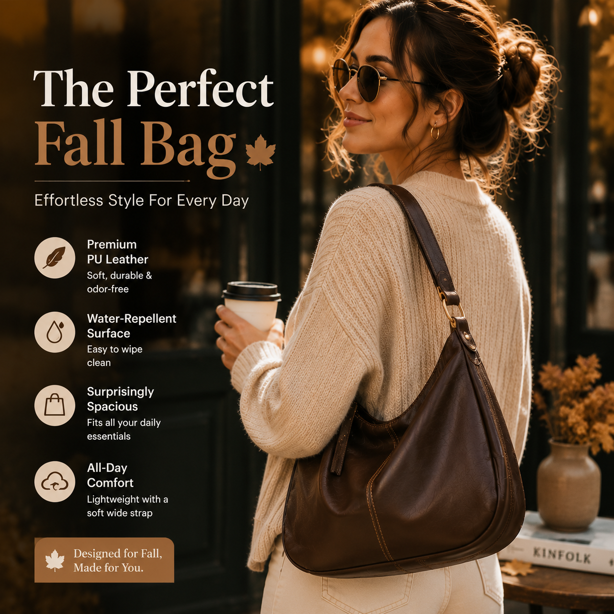 Willow™ Soft Leather Hobo Bag --The Perfect Everyday Shoulder Bag For Effortless Fall Style 