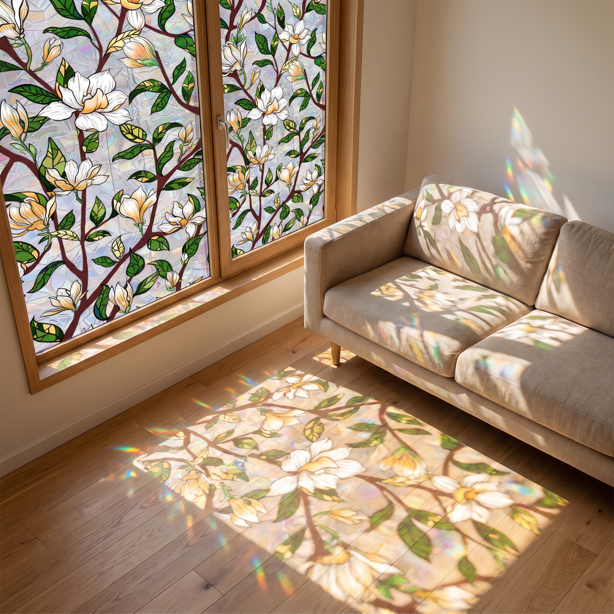 🔥Last Day 65%OFF🌸Floral Static Cling Window Film – No Glue Decorative Privacy Glass Sticker🪟