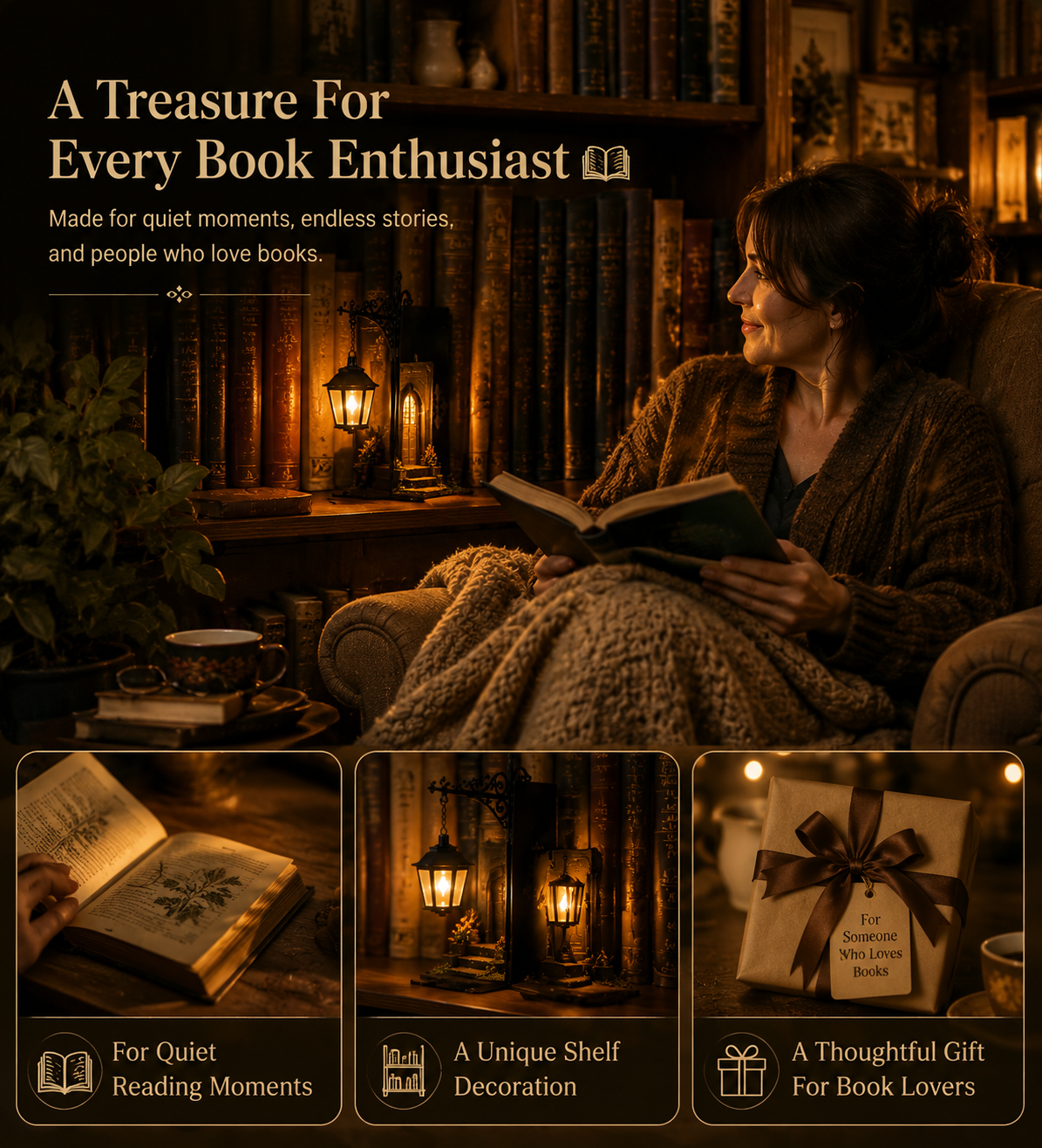 Mini Book Nook Light™ – Create A Cozy Magical Reading Corner On Your Bookshelf