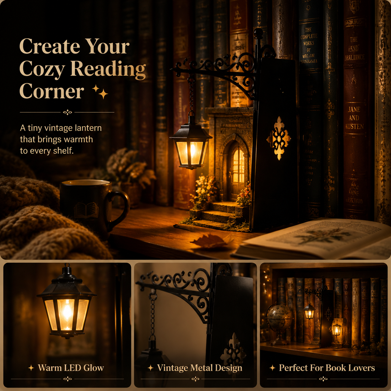 Mini Book Nook Light™ – Create A Cozy Magical Reading Corner On Your Bookshelf