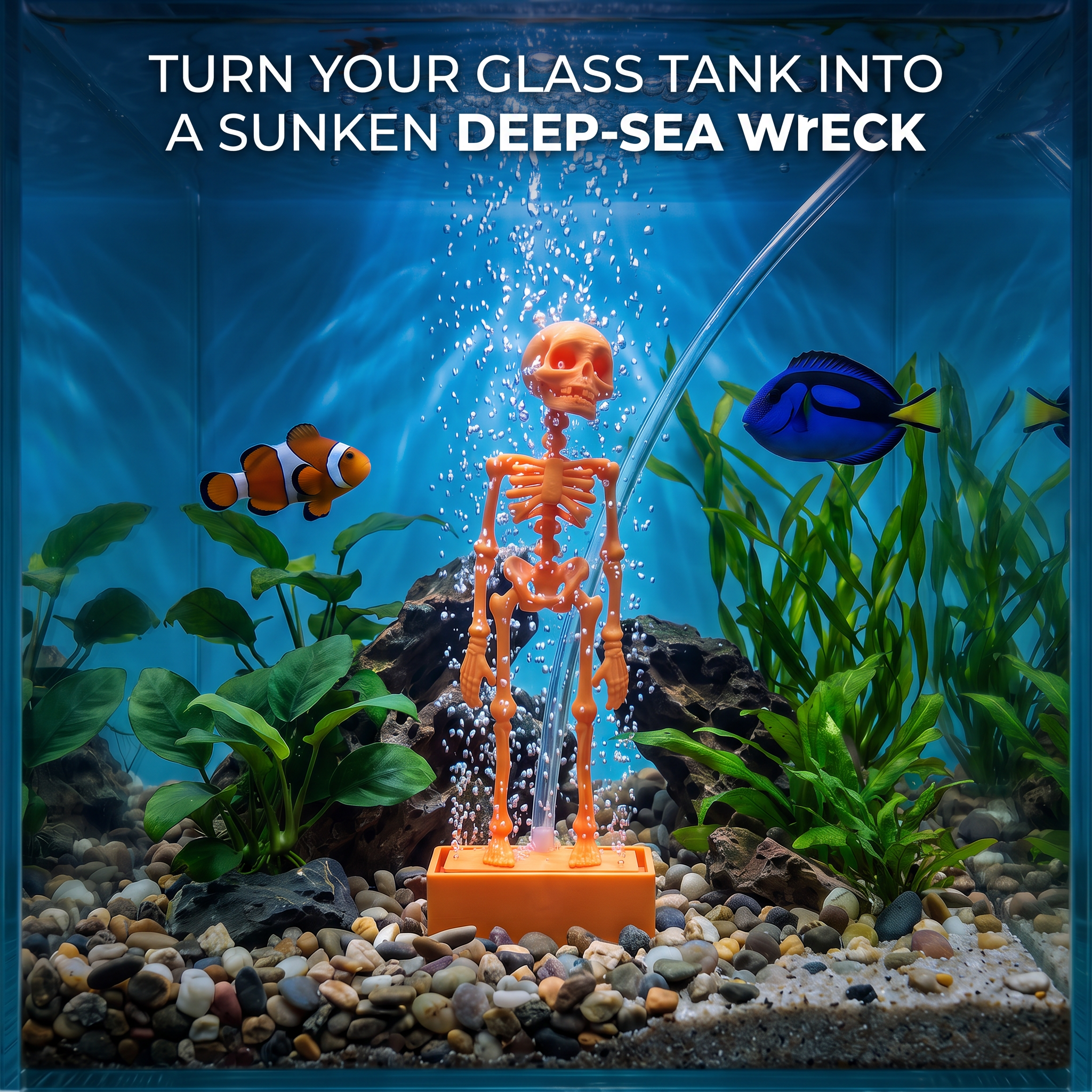 🐠Dancing Skeleton Diver™ Aquarium Ornament – Turn Your Fish Tank Into A Deep-Sea Adventure