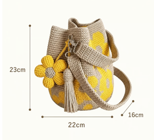 Handmade Crochet Flower Tote 🌼✨