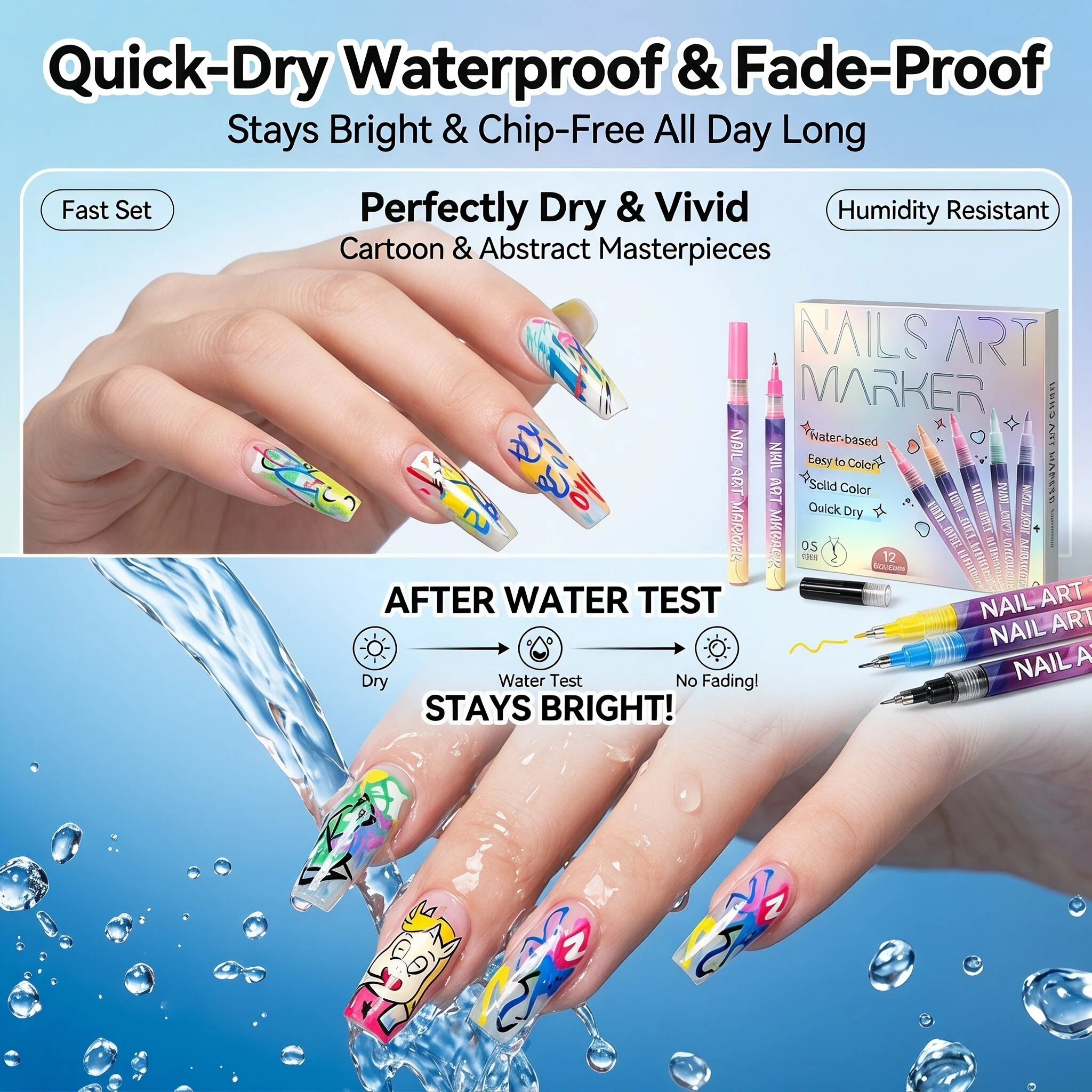 🔥Last Day 65%OFF🎨12 Colors Nail Art Pens Set