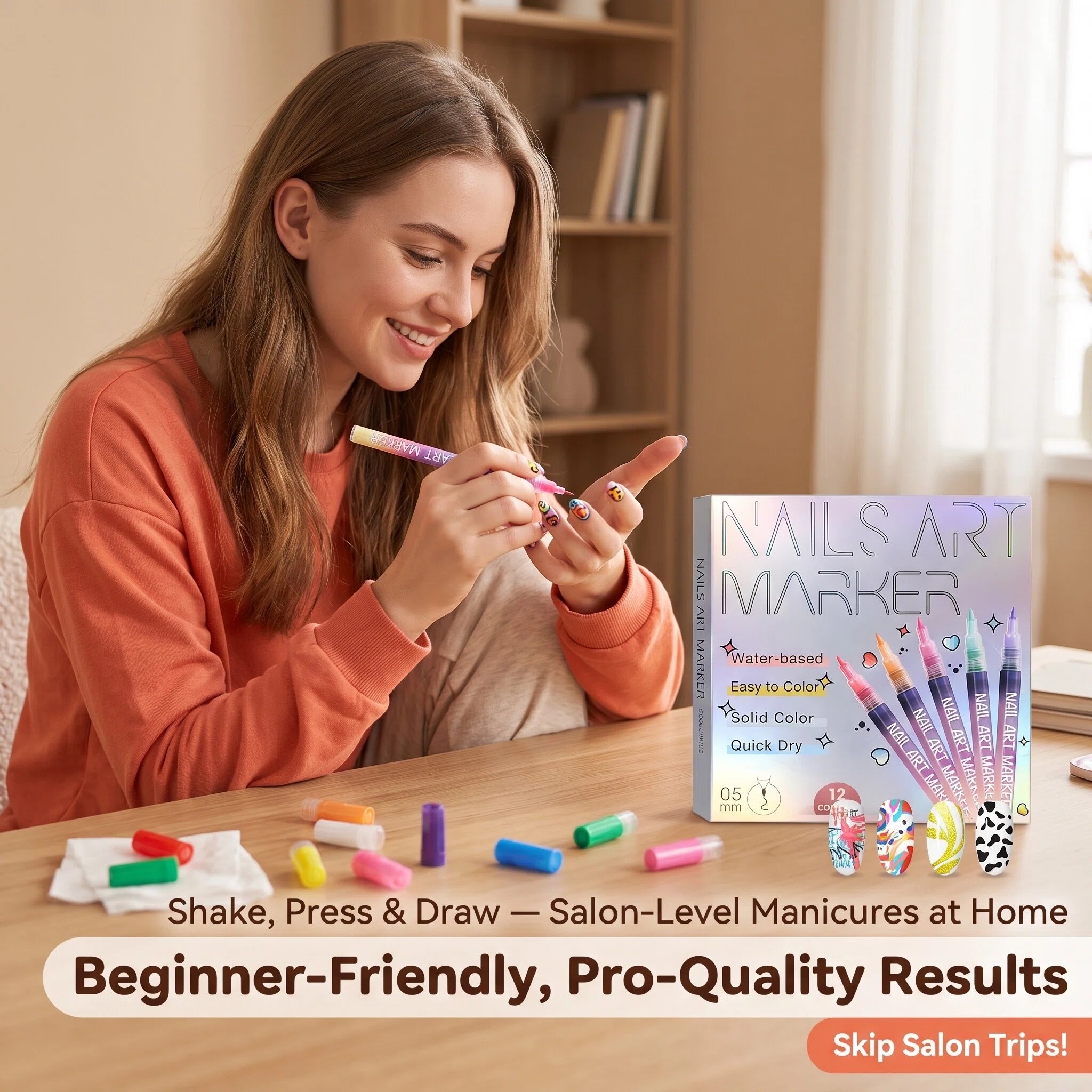 🔥Last Day 65%OFF🎨12 Colors Nail Art Pens Set
