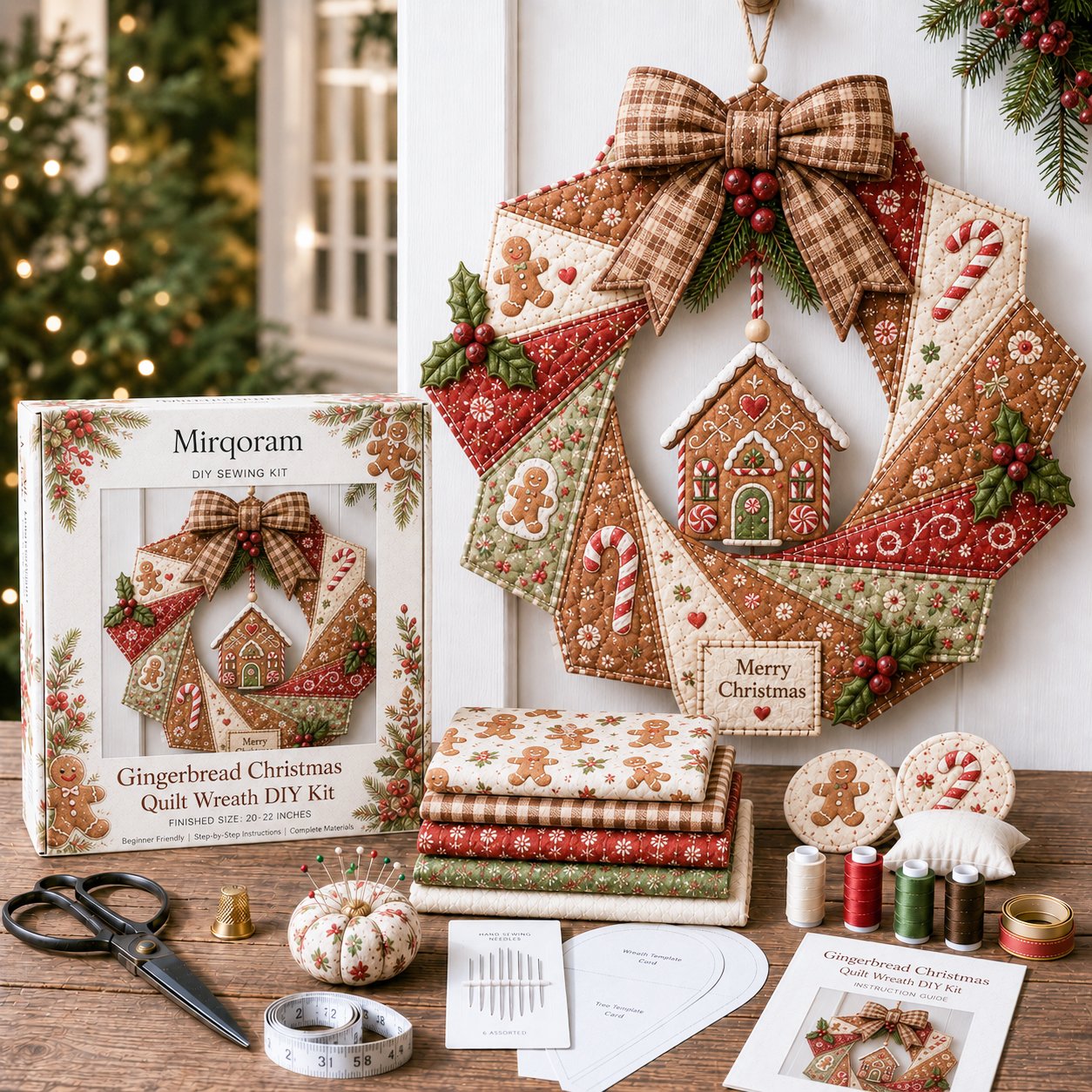 🔥LAST DAY 50%🔥🎄Beginner-Friendly DIY Christmas Fabric Wreath Kit Collection 💕