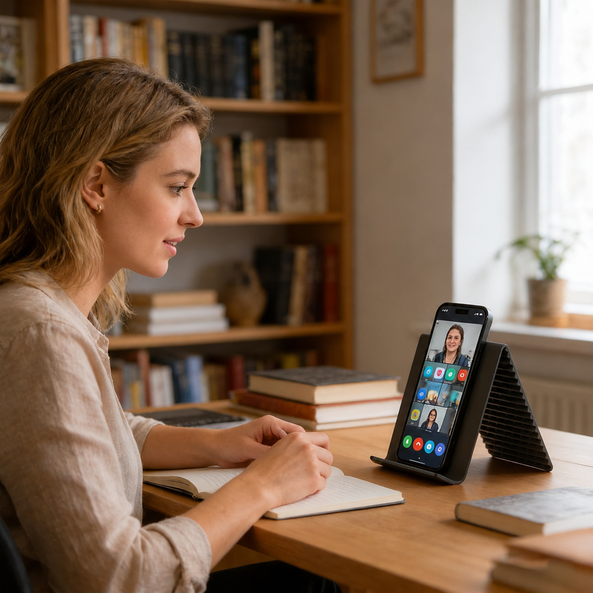 📱 Foldable Practical Desktop Holder – All-in-one You Must Have👍