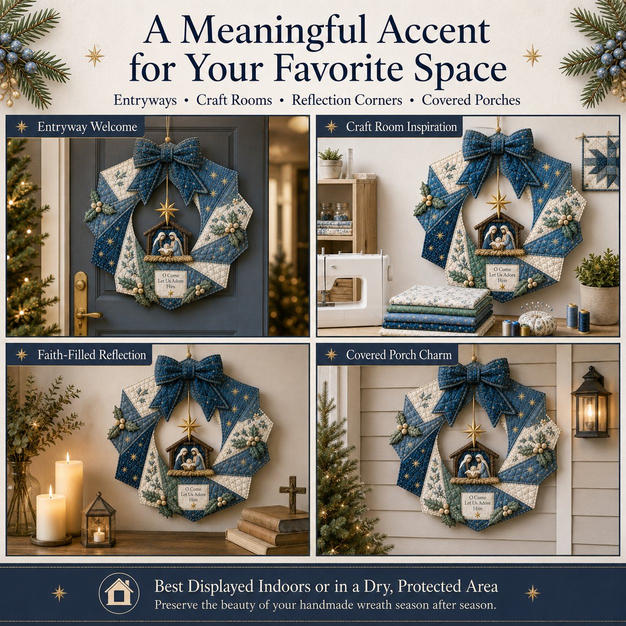 🔥LAST DAY 50%🔥🎄Beginner-Friendly DIY Christmas Fabric Wreath Kit Collection 💕