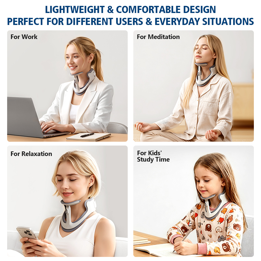 Cervical Neck Traction Device - 28-Level Adjustable Neck Corrector