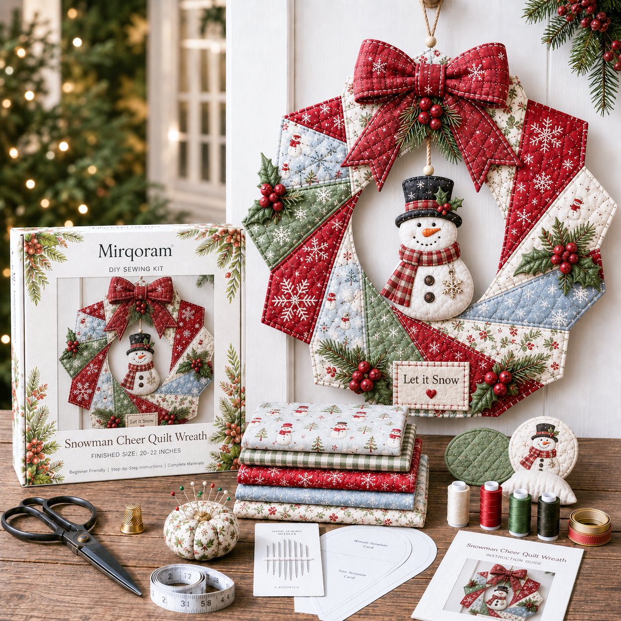 🔥LAST DAY 50%🔥🎄Beginner-Friendly DIY Christmas Fabric Wreath Kit Collection 💕