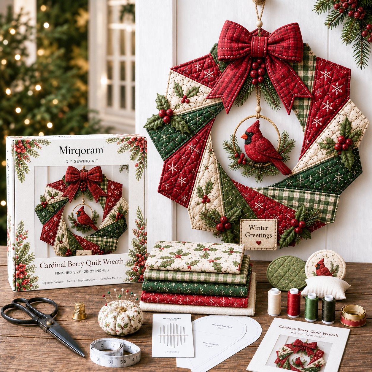 🔥LAST DAY 50%🔥🎄Beginner-Friendly DIY Christmas Fabric Wreath Kit Collection 💕
