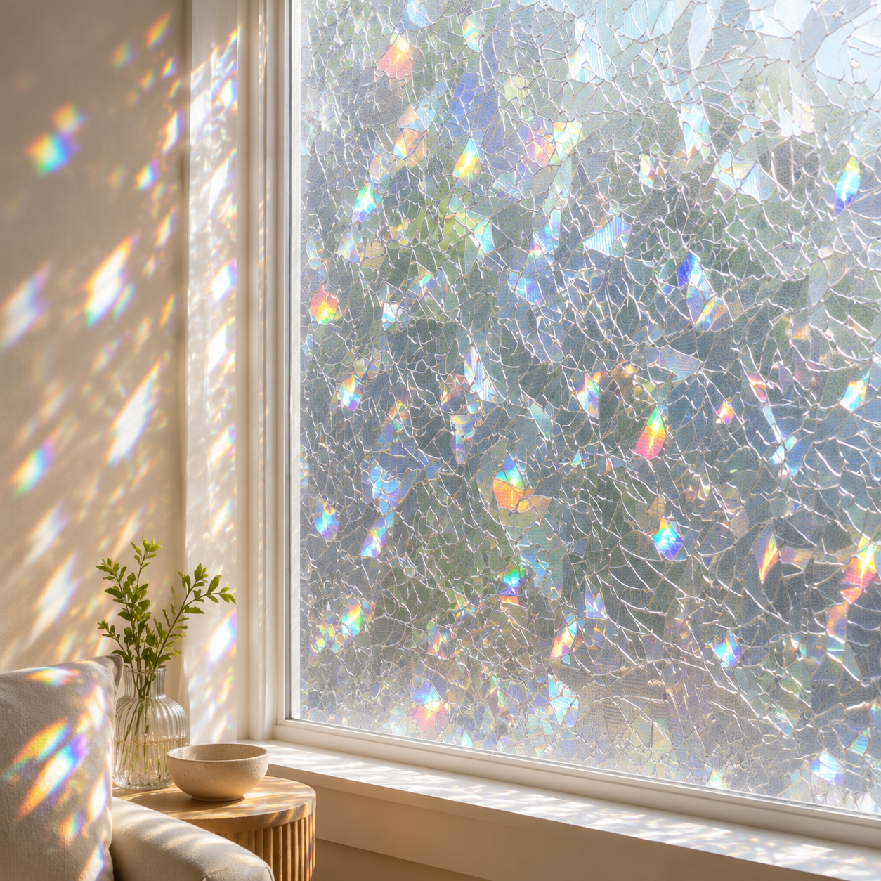 🔥Last Day 65%OFF🌸Floral Static Cling Window Film – No Glue Decorative Privacy Glass Sticker🪟