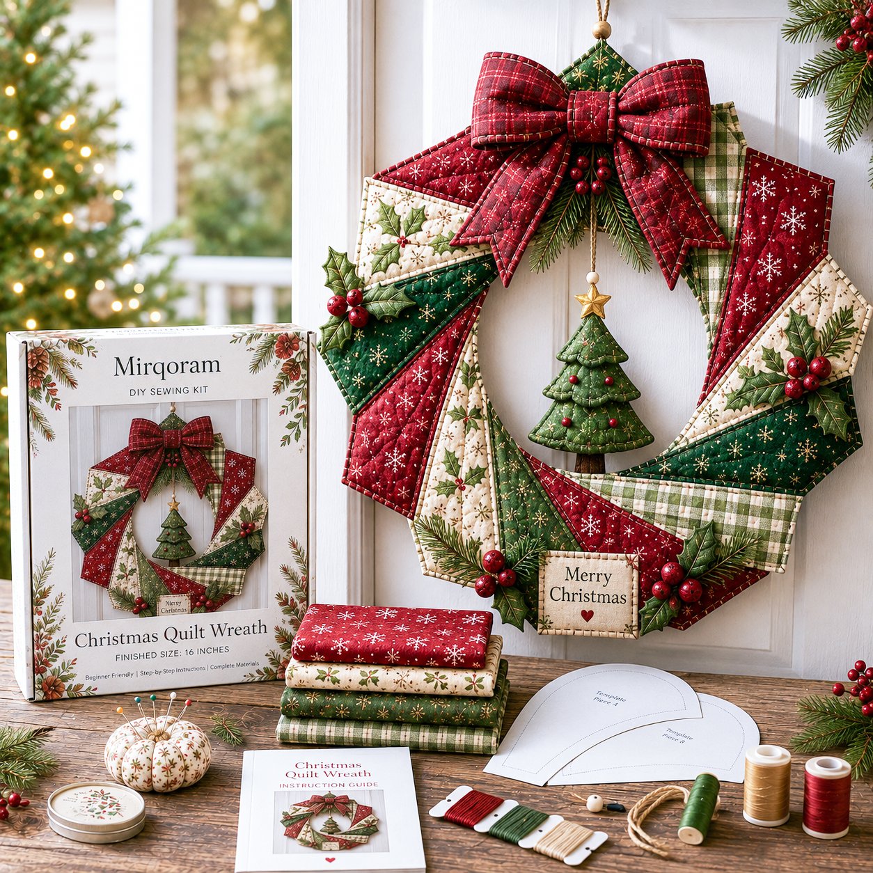🔥LAST DAY 50%🔥🎄Beginner-Friendly DIY Christmas Fabric Wreath Kit Collection 💕