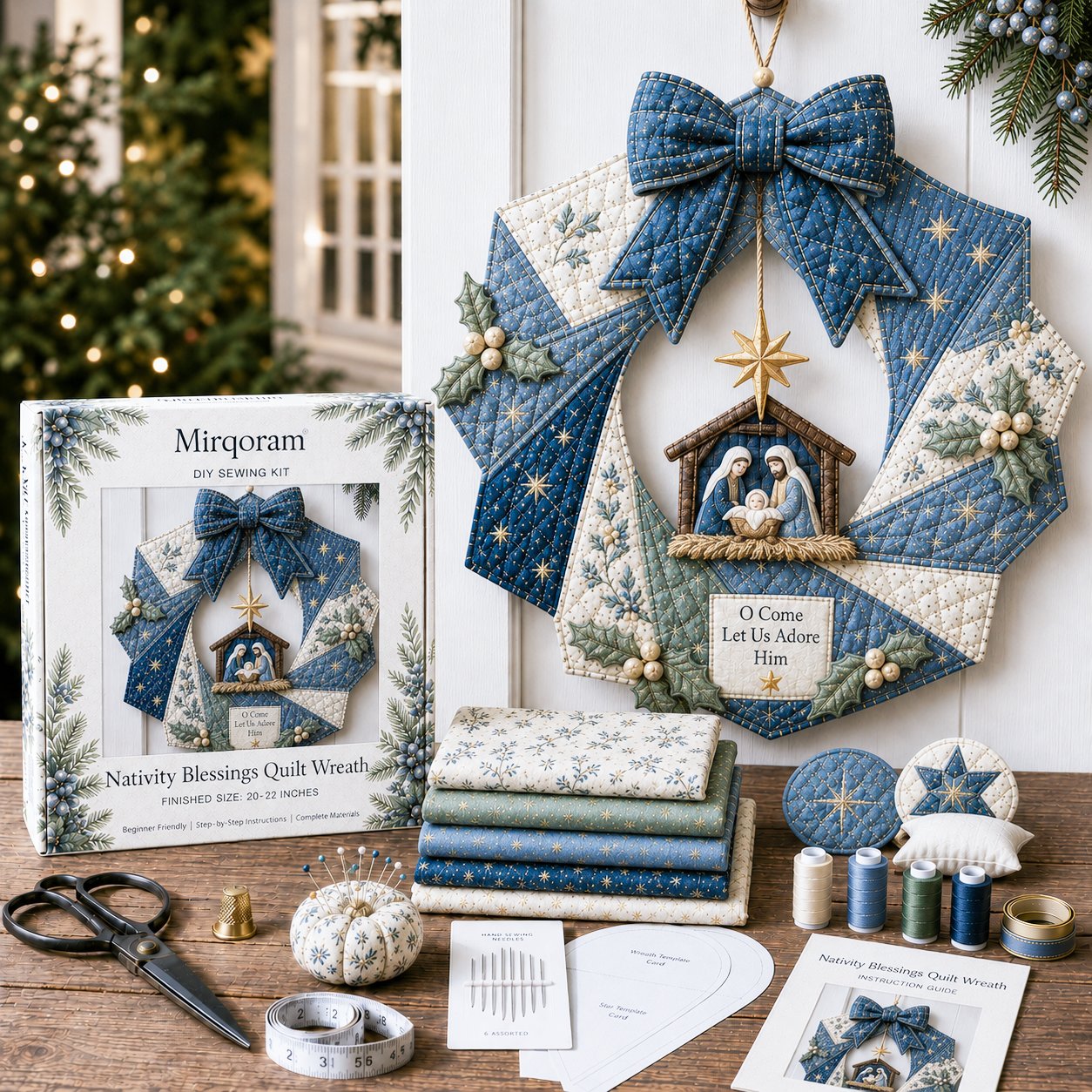 🔥LAST DAY 50%🔥🎄Beginner-Friendly DIY Christmas Fabric Wreath Kit Collection 💕