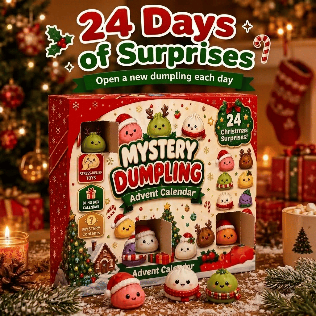 🔥 LAST DAY 50% OFF 🔥🎄Christmas Dumpling Squishy Advent Calendar🎁 24 Cute Surprise Fidget Toys