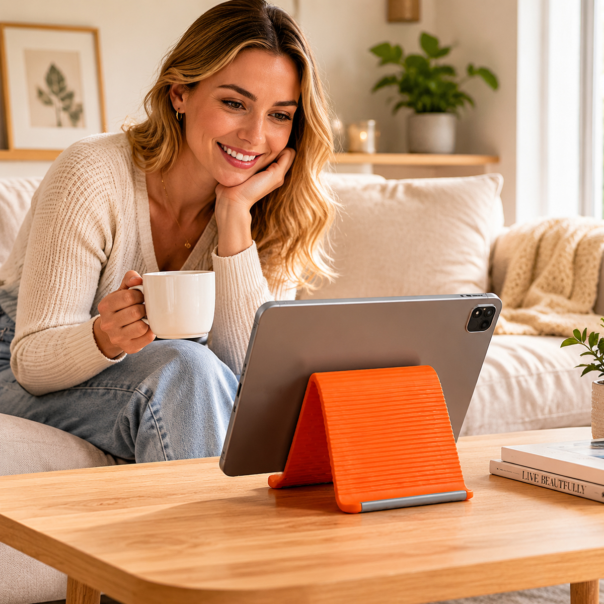 📱 Foldable Practical Desktop Holder – All-in-one You Must Have👍