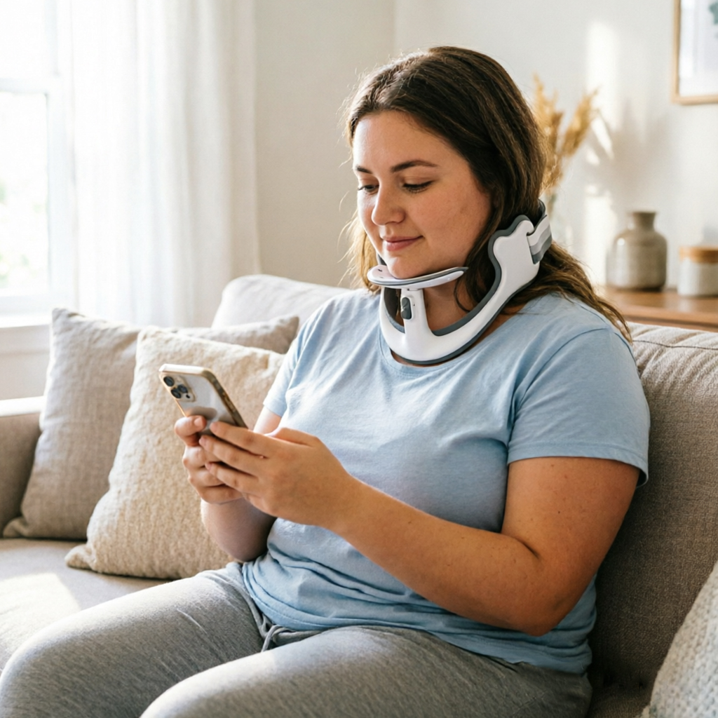Cervical Neck Traction Device - 28-Level Adjustable Neck Corrector