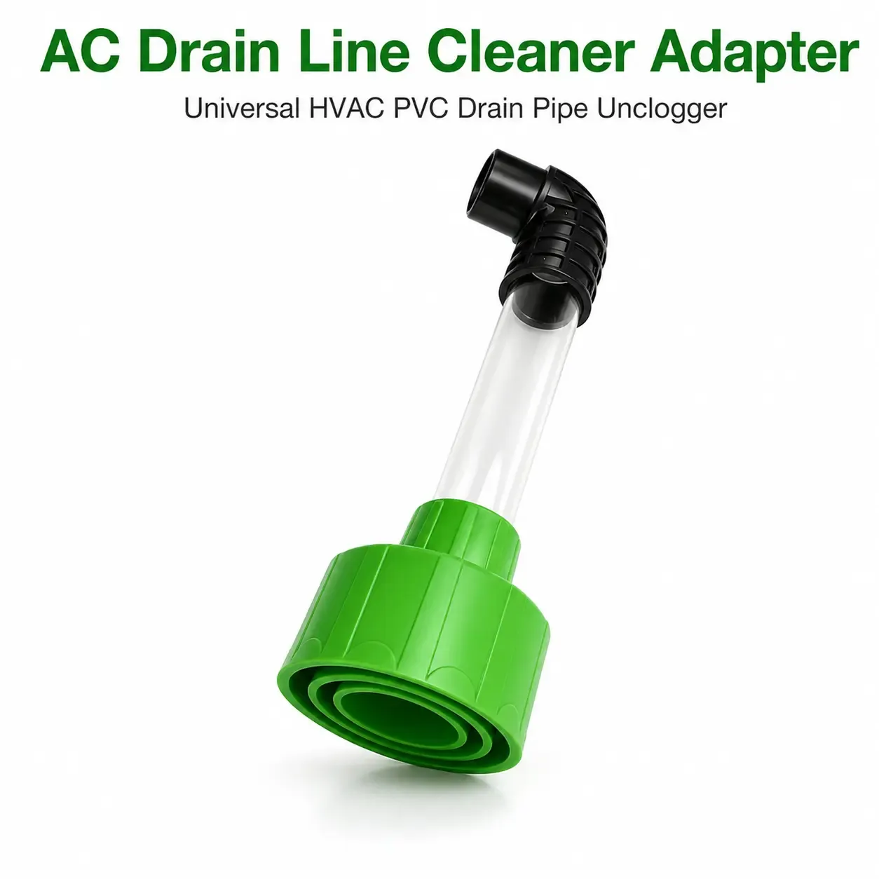 🔥LAST DAY 50% OFF 🔥 HVAC Condensate Drain Line Cleaning Adapter Clear Shop Vac Connector for Fast A/C Drain Clog Removal