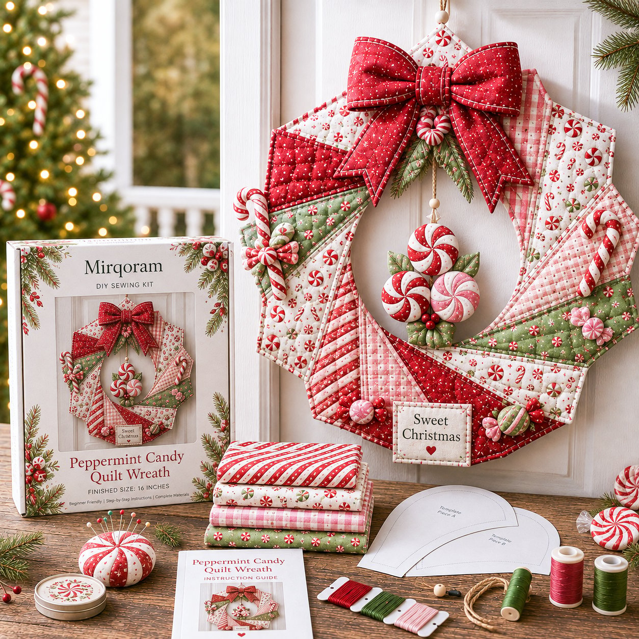 🔥LAST DAY 50%🔥🎄Beginner-Friendly DIY Christmas Fabric Wreath Kit Collection 💕