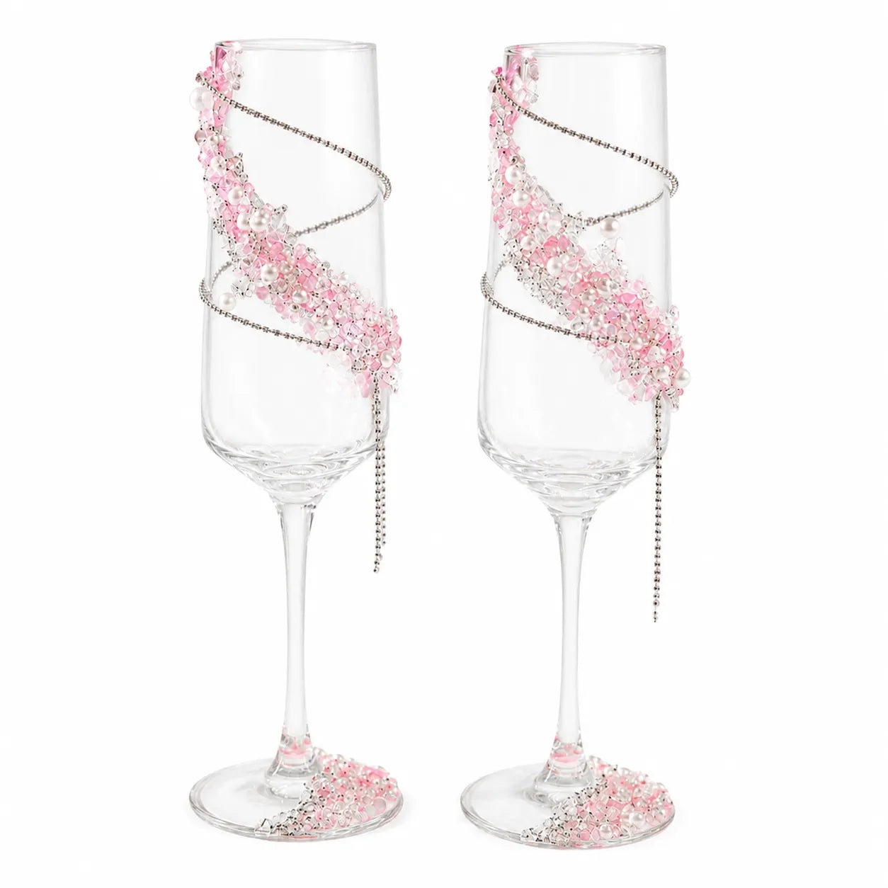 🔥 LAST DAY 50% OFF 🔥 DIY Crystal Rhinestone Butterfly Toast Champagne Flute Kit ✨