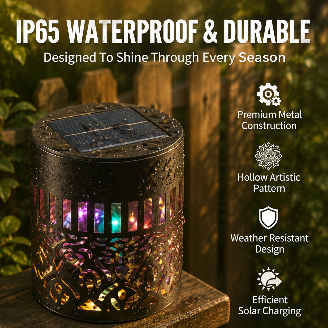 🔥65%OFF Today!🌞Solar Mandala Wall Light – Turn Your Outdoor Space Into Magical Night Art🌈