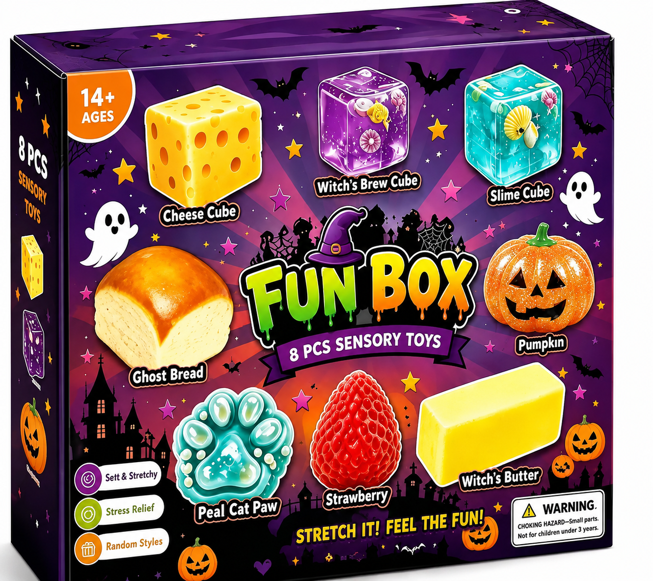 🔥Last Day 50 %OFF🔥Mystery Squishy Gift Box 8Pcs Sensory Stress Relief Fidget Toys for Kids & Adults