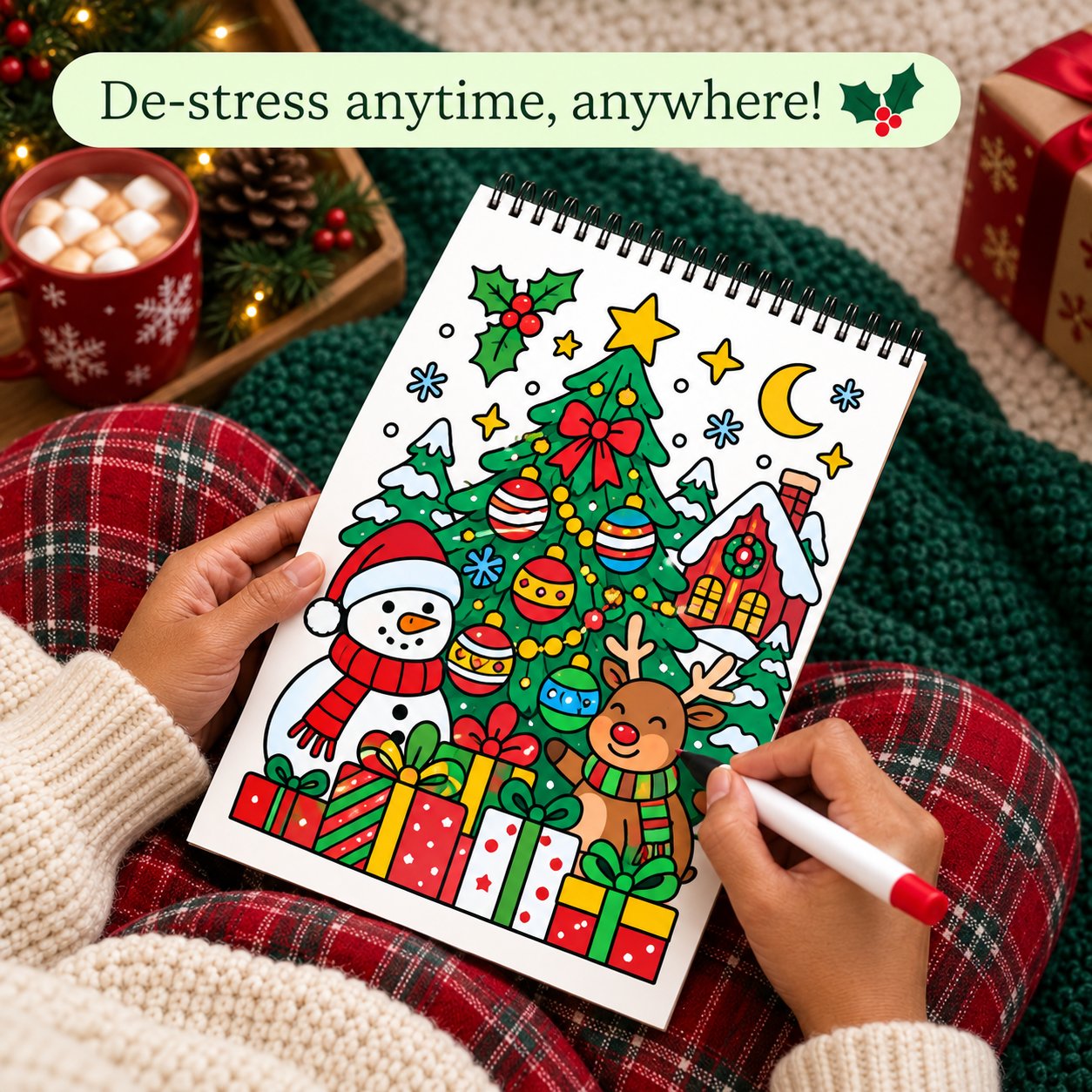 🔥LAST DAY 50% OFF 🌿 Trace-By-Groove Guided Flow Art Coloring Pad with Double-Sided Markers 🎨