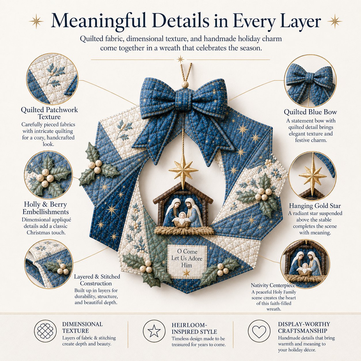 🔥LAST DAY 50%🔥🎄Beginner-Friendly DIY Christmas Fabric Wreath Kit Collection 💕