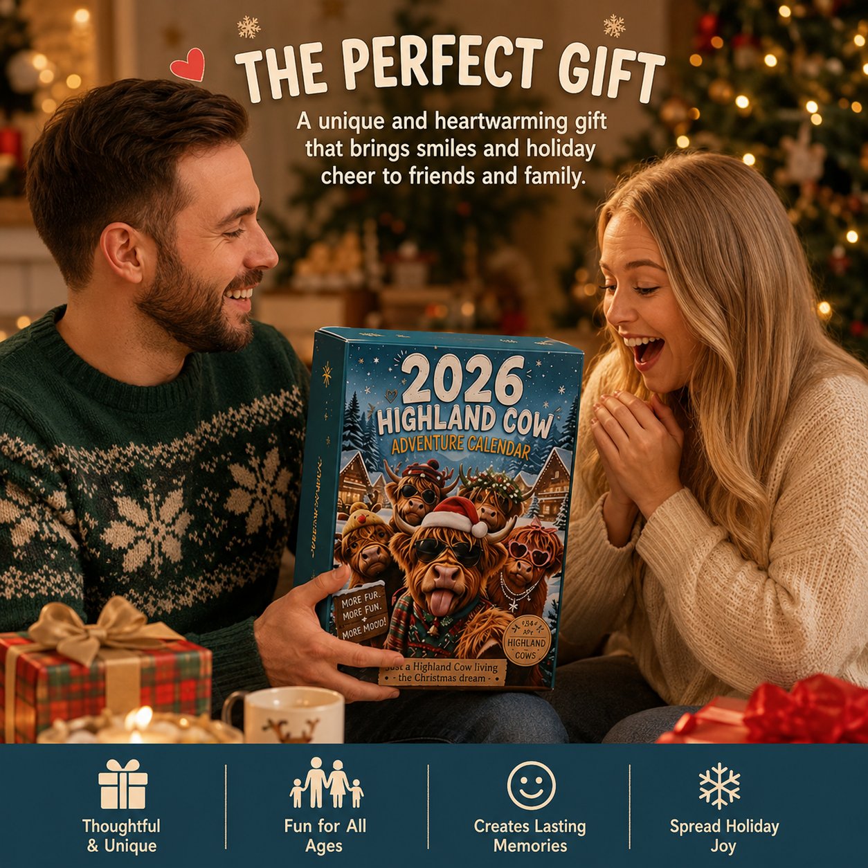 🔥Last Day 50% OFF - 🐂🎁2026 Highland Cow Advent Calendar | Every Day Brings New Surprises(📦Buy 2 Free Shipping)
