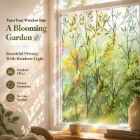 🔥Last Day 65%OFF🌸Floral Static Cling Window Film – No Glue Decorative Privacy Glass Sticker🪟