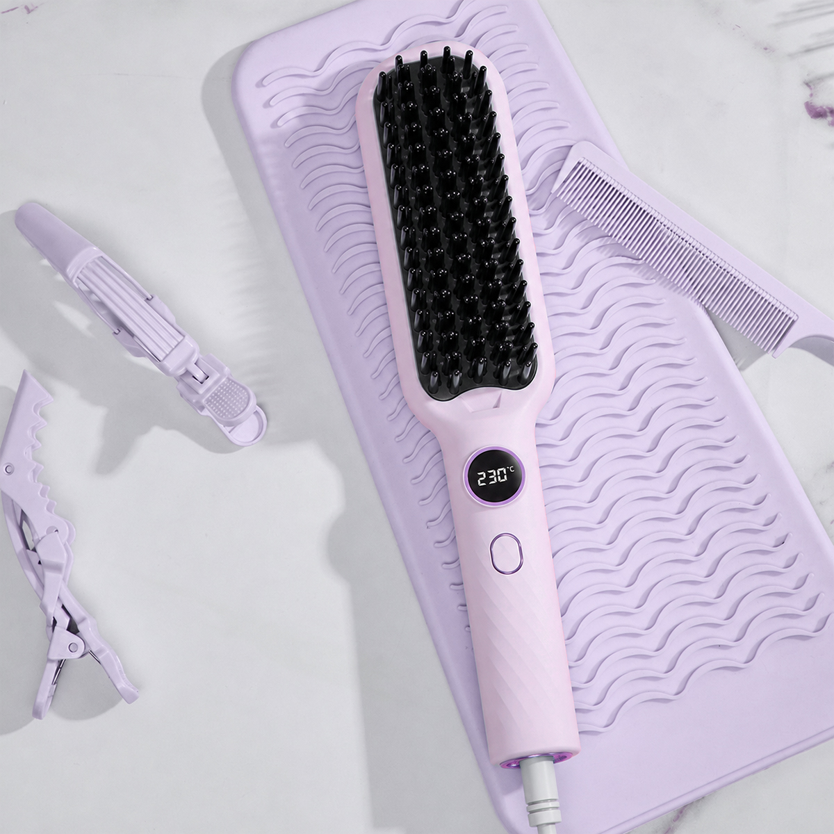 🌡 2-in-1 Digital Straightening Comb✨Smooth-Pro