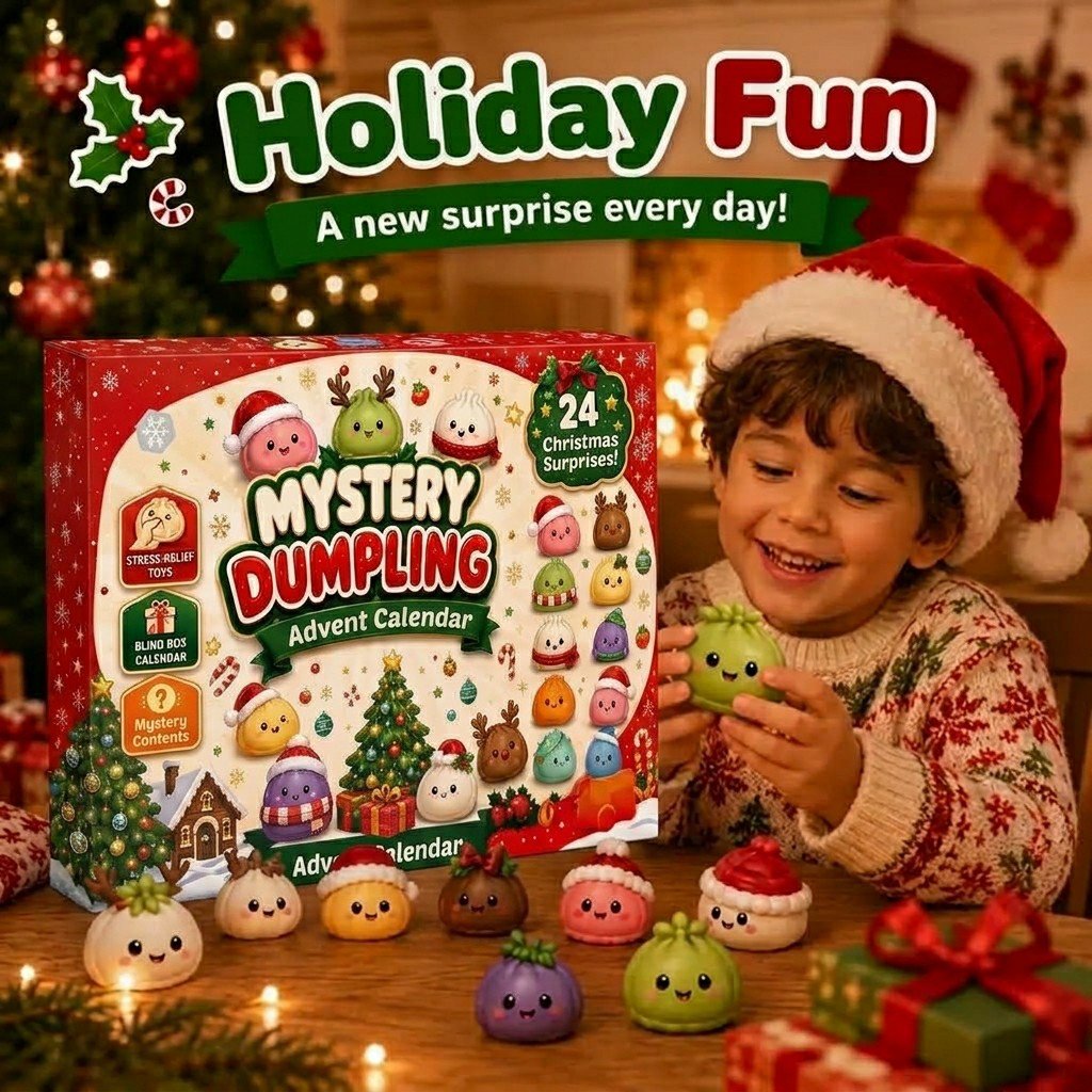 🔥 LAST DAY 50% OFF 🔥🎄Christmas Dumpling Squishy Advent Calendar🎁 24 Cute Surprise Fidget Toys