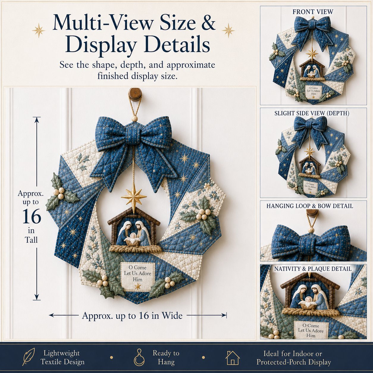 🔥LAST DAY 50%🔥🎄Beginner-Friendly DIY Christmas Fabric Wreath Kit Collection 💕