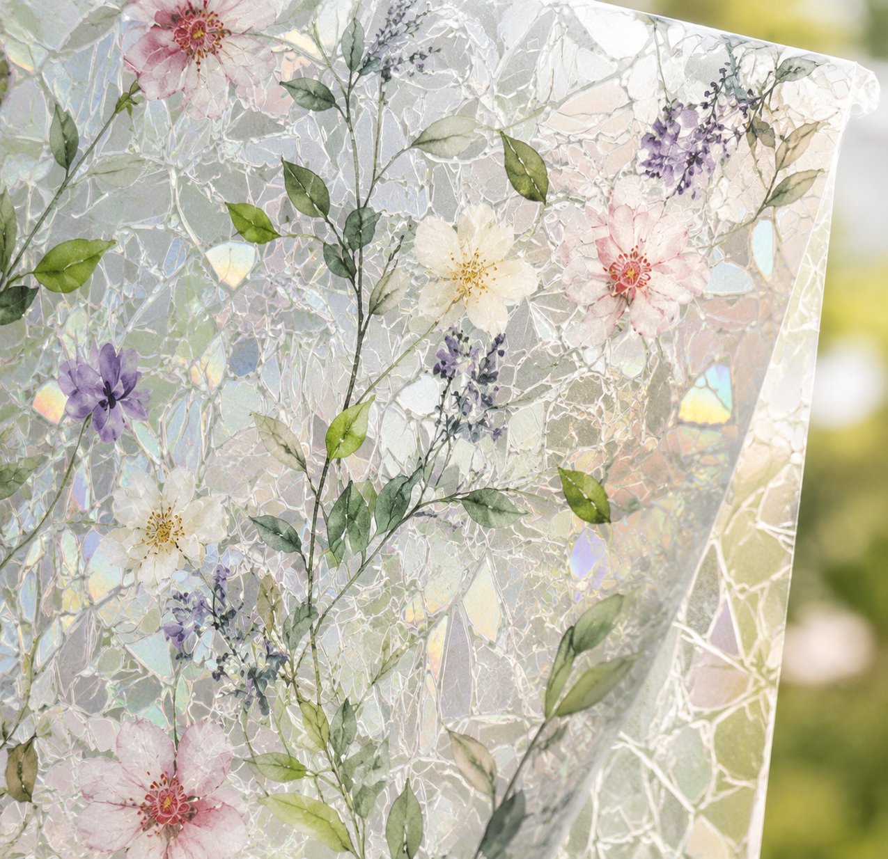 🔥Last Day 65%OFF🌸Floral Static Cling Window Film – No Glue Decorative Privacy Glass Sticker🪟
