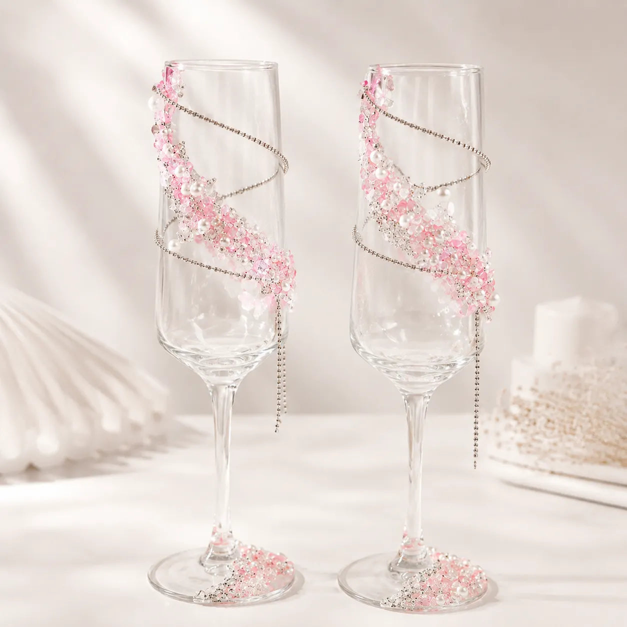 🔥 LAST DAY 50% OFF 🔥 DIY Crystal Rhinestone Butterfly Toast Champagne Flute Kit ✨