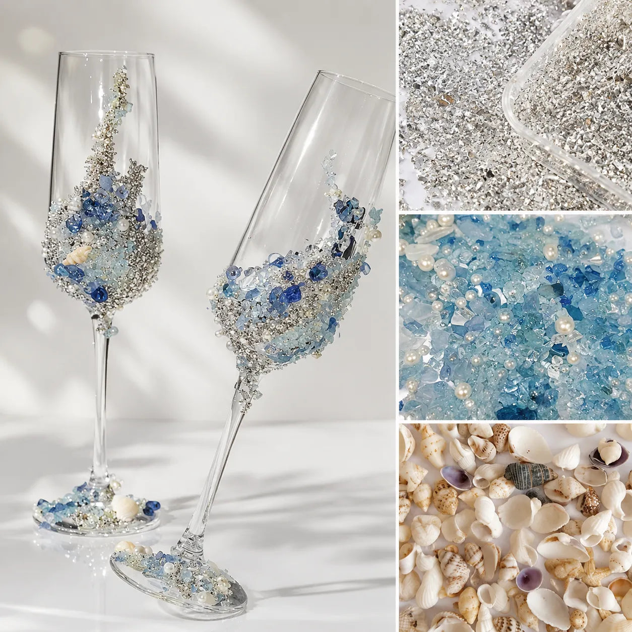 🔥 LAST DAY 50% OFF 🔥 DIY Crystal Rhinestone Butterfly Toast Champagne Flute Kit ✨