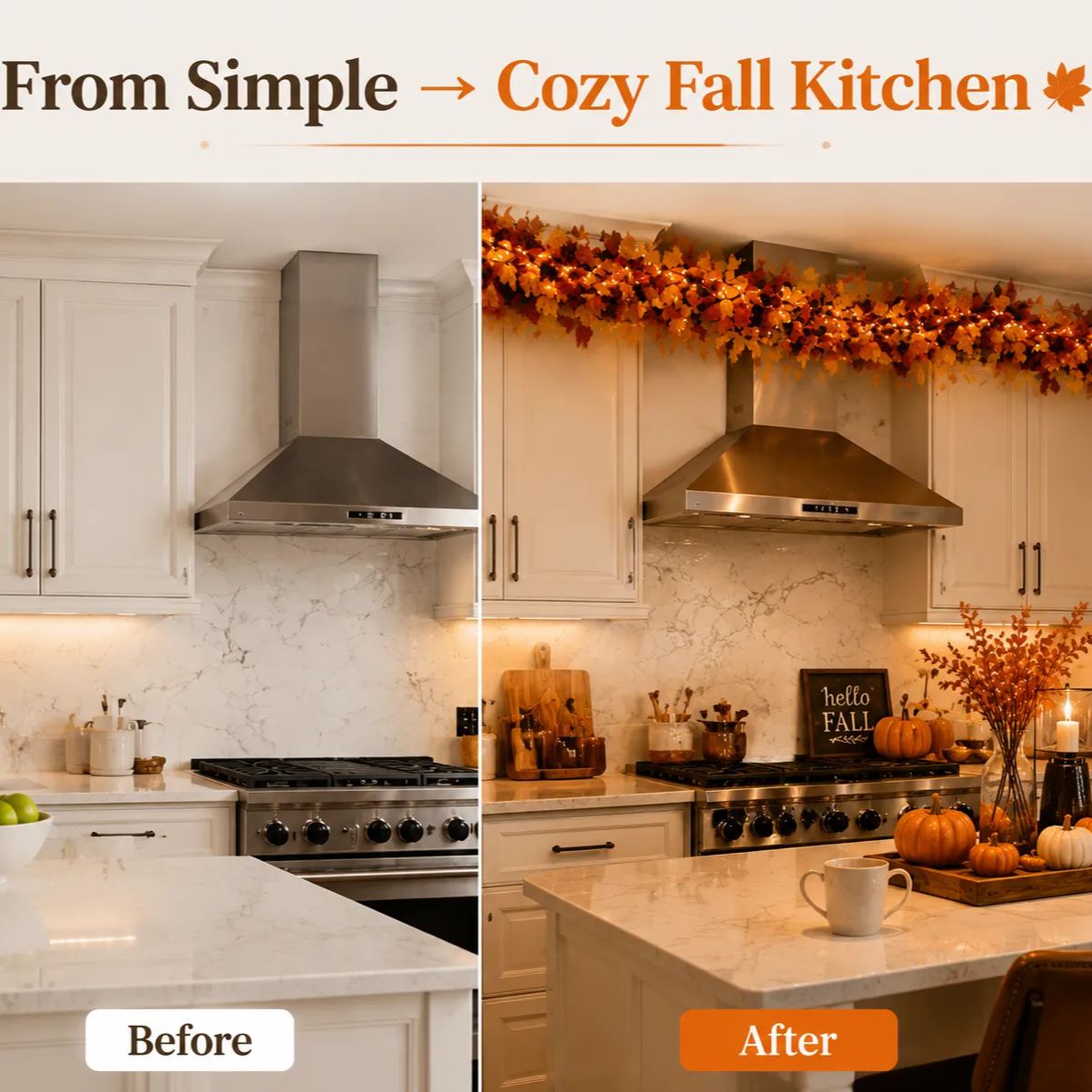 Luxury Fall Leaf Garland – Bring Warm Autumn Charm Into Your Home 🍂