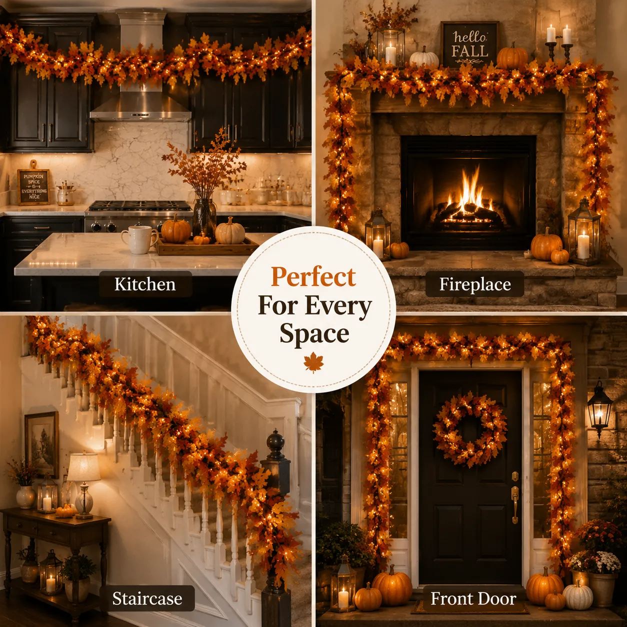 Luxury Fall Leaf Garland – Bring Warm Autumn Charm Into Your Home 🍂